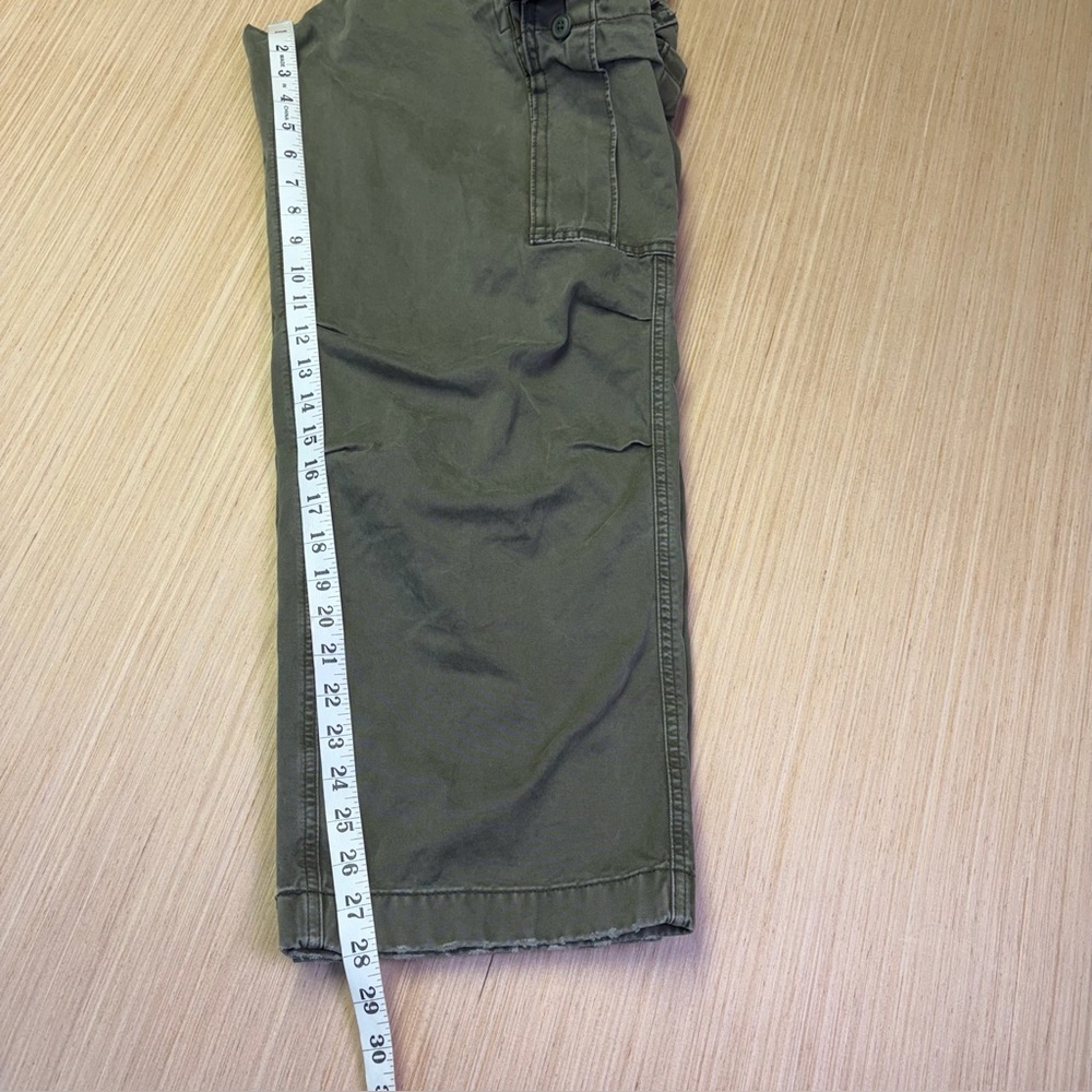 Abercrombie & Fitch Baggy Cargo Pants Mens 29x30(28) Green Retro Y2K Skater - Picture 7 of 8